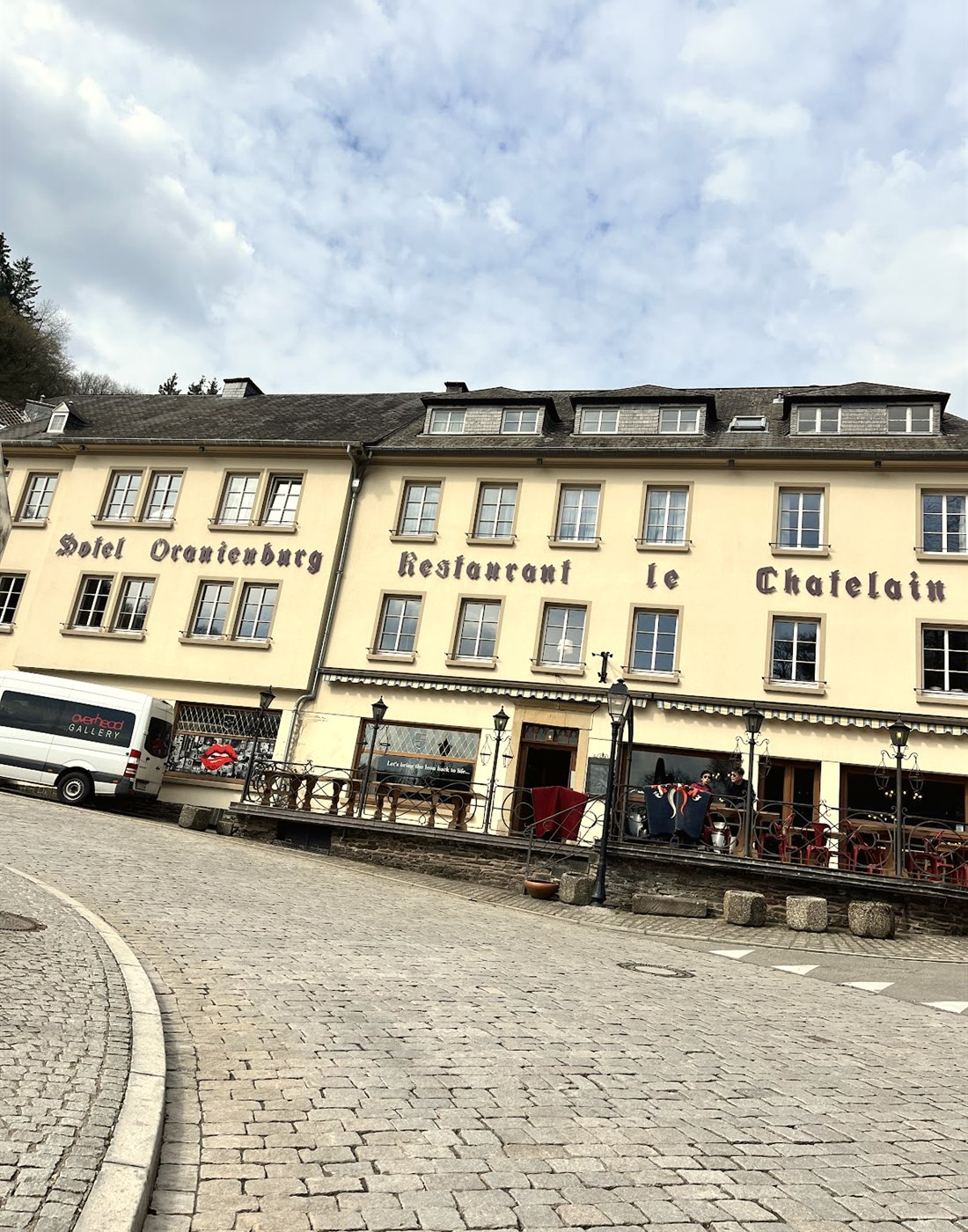 Terrace tables on Grand-Rue, Vianden